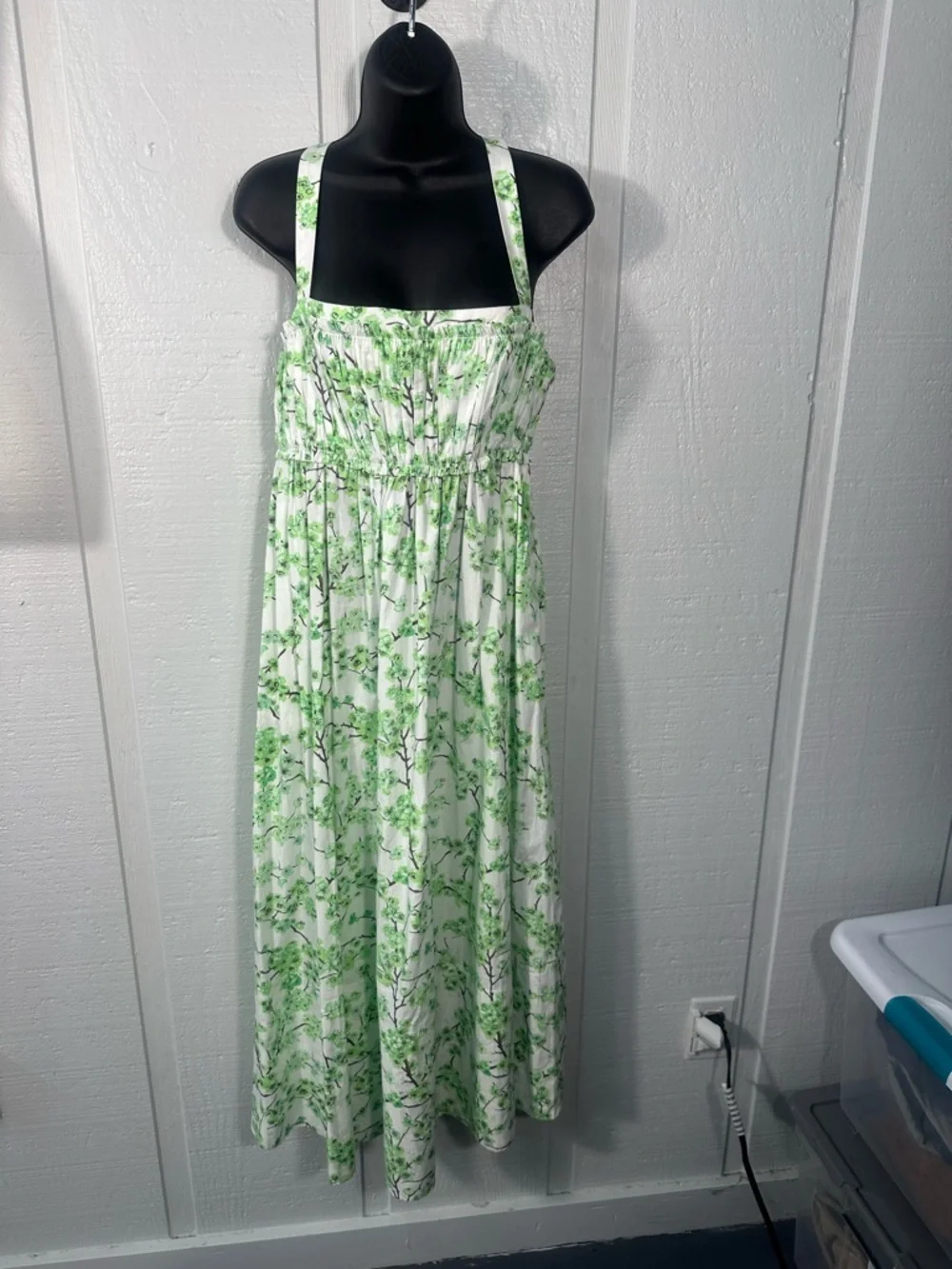 J Crew Green and White Floral Strapless Sundress Size 6 EUC - Picture 2 of 8